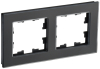 Рамка 2-м BRITE DECOR Черный матовый стекло РУ-2-2-Бр BR-M22-G-31-K02