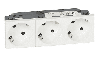 Розетка Mosaic под углом 45° тройная (белая) 077253