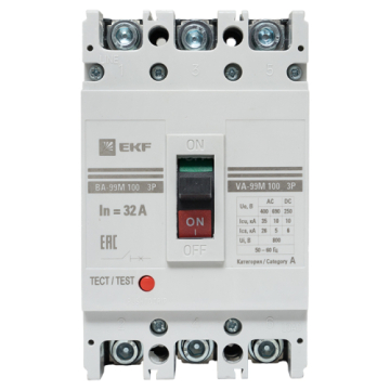 Автоматический выключатель EKF PROxima ВА-99М 100/ 32А 3P 35кА mccb99-100-32m