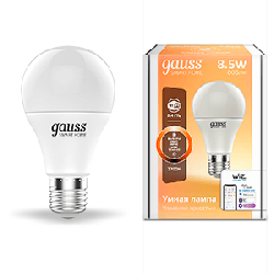 Лампа Gauss Smart A60 8,5W E27 диммируемая LED 1050112