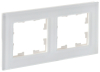 Рамка 2-м BRITE DECOR Белый матовый стекло РУ-2-2-Бр BR-M22-G-31-K01