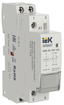 Контактор ARMAT модульный KMR 20А 230В AC 1НО 1НЗ AR-KMR10-020-11-230