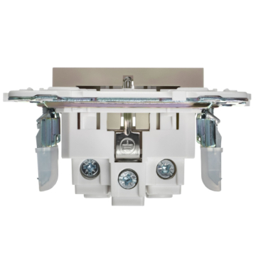 Розетка IEK SKANDY с заземлением со шторками 16А SK-R04B (бежевый) SK-R14-16-K10