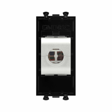 Компьютерная розетка DKC Avanti RJ-45 без шторки кат. 6 экранированная 1 модуль (черный квадрат) 4402791