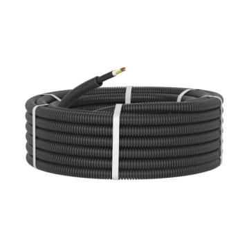 Гофра ПНД DKC 16мм черная с кабелем ВВГнг(А)-LS 3х1,5 РЭК ГОСТ+ (100м) 7L716100
