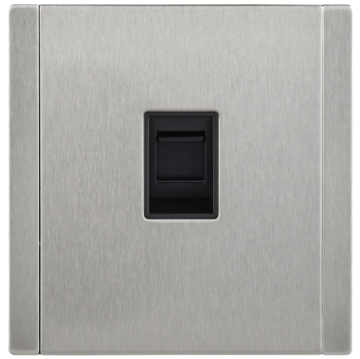 Розетка компьютерная FORTE&PIANO RJ45 кат.5E FP732M (металл никель) FP-K10-1-M-K50