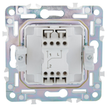 Выключатель проходной 1-клавишный IEK SKANDY 10А SK-V02G (графит) SK-V12-0-10-K53