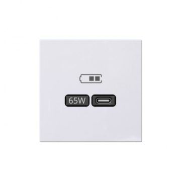 Розетка USB A+C Jasmart FD 65W 220-240В (soft touch) (матовый белый) FD6065PWM