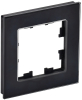 Рамка 1-м BRITE DECOR Черный глянец стекло РУ-1-2-БрЧ BR-M12-G-K02