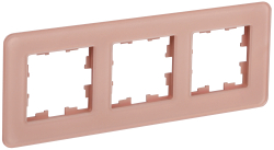 Рамка 3-м скругленная BRITE DECOR Дымчатый матовый стекло РУ-3-2-Бр BR-M32-G-41-K97