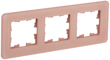 Рамка 3-м скругленная BRITE DECOR Дымчатый матовый стекло РУ-3-2-Бр BR-M32-G-41-K97