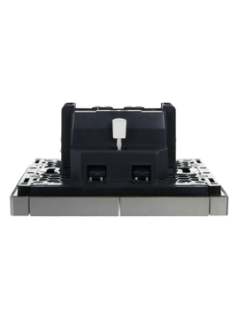 Выключатель FORTE&PIANO 2-кл 10А FP505 (сталь) FP-V20-0-10-1-K46