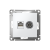 Розетка компьютерная RJ45+TV AtlasDesign (белый) ATN000189