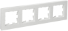 Рамка 4-м BRITE DECOR Белый рифленый РУ-4-Бр BR-M42-51-K01