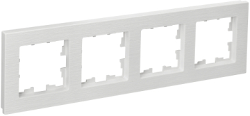 Рамка 4-м BRITE DECOR Белый рифленый РУ-4-Бр BR-M42-51-K01