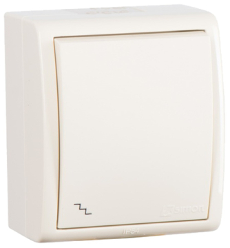 Проходной переключатель Simon 15 Aqua IP54 (слоновая кость) 1594201-031