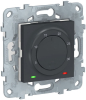 Термостат Unica New электронный 8А, встроенный термодатчик (антрацит) NU550154