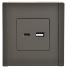 Розетка USB A+C FORTE&PIANO 3,1А FP350 (серый) FP-U22-D31-K03