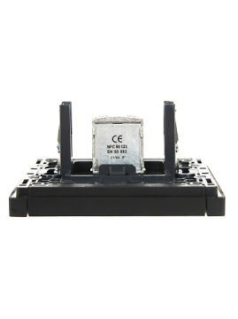 Розетка TV проходная FORTE&PIANO FP129 (черный) FP-A10-P-K02