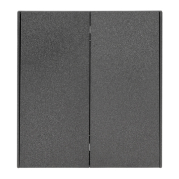 Переключатель 2 кл перекрестный Kranz Strong с рамкой (графит) KR-78-0733-6