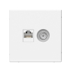 Розетка TV+компьютерная RJ45 ArtGallery (белый) GAL000189