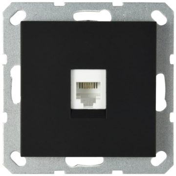 Розетка информационная RJ 45 кат 5е Jasmart G (черный матовый) G6105PB