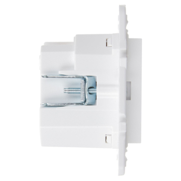 Розетка IEK SKANDY с/з со шторками 16А с USB C 18Вт SK-R17W (арктический белый) SK-R14-16-U14-018-K01