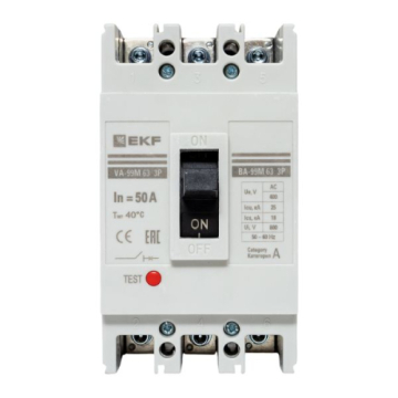 Автоматический выключатель EKF PROxima ВА-99М 63/50А 3P 25кА mccb99-63-50m