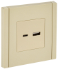 Розетка USB A+C FORTE&PIANO 18Вт FP451 (ваниль) FP-U22-018-K10