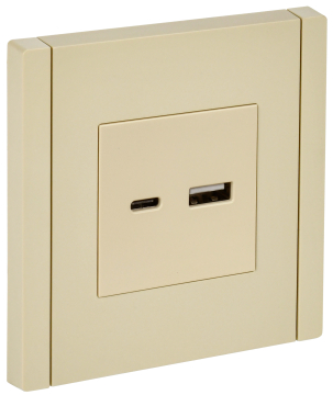 Розетка USB A+C FORTE&PIANO 18Вт FP451 (ваниль) FP-U22-018-K10