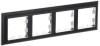 Рамка 4-м BRITE DECOR Черный/хром 3D-форма РУ-4-Бр BR-M42-12-2-K23