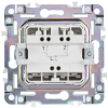 Выключатель 2-клавишный IEK SKANDY 10А SK-V04G (мятный) SK-V20-0-10-K06