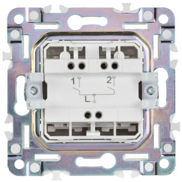 Выключатель 2-клавишный IEK SKANDY 10А SK-V04G (мятный) SK-V20-0-10-K06