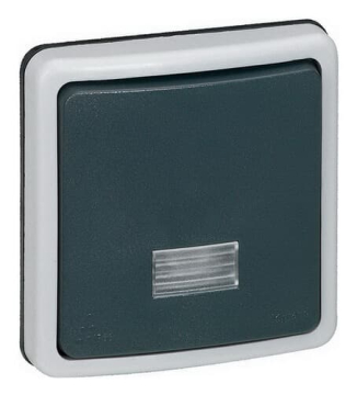 Кнопочный выключатель с подсветкой IP66 Plexo 6А без ламп 090482