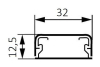 Миниплинтус DLPlus 32x12,5мм. без перегородки 2,1м (белый) 030015