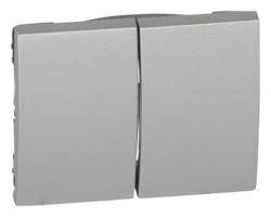 Лицевая панель Galea Life для двухклавишного выключателя и переключателя (алюминий) 771312 