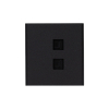 Розетка компьютерная двойная Kranz Strong RJ45+RJ45 кат6 с рамкой (антрацит) KR-78-0725-5