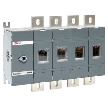 Рубильник EKF TwinBlock 1600A 4P без рукоятки управления tb-s-1600-4p