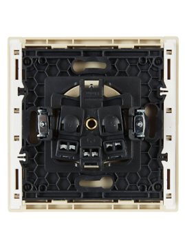 Розетка с заземлением FORTE&PIANO винтовое крепление 16А FP416 (ваниль) FP-R11-16-K10