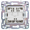 Выключатель жалюзи IEK SKANDY 10А SK-V12S (серебряный) SK-V15-0-10-K23