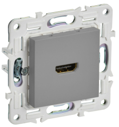 Розетка HDMI IEK SKANDY SK-H01Gr (серый) SK-H10-K03