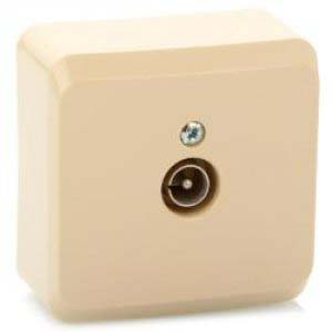 Розетка TV Этюд единственная 0,7dB (крем) TVA-002k