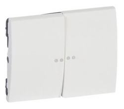 Лицевая панель Galea Life для двухклавишного выключателя и переключателя с подсветкой (белая) 771079 