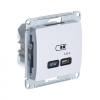Розетка USB Glossa тип С 65W высокоскор.заряд. QC, PD (белый) GSL000127