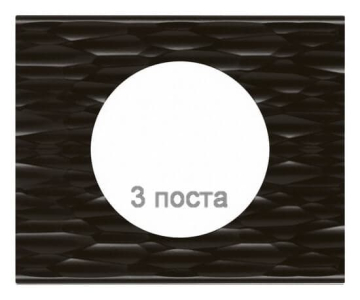Рамка Сeliane трехместная (черный рифленый) 069023