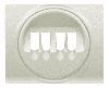 Лицевая панель Galea Life для двойной акустической розетки (перламутр) 771525 