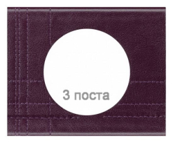 Рамка Сeliane трехместная (Кожа пурпур) 069443