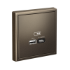 Розетка USB ArtGallery тип А/тип С высокоскор. заряд 45W QC PD (мокко) GAL000629