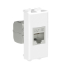 Компьютерная розетка DKC Avanti RJ-45 без шторки кат. 5е экранированная 1 модуль (Белое облако) 4400761