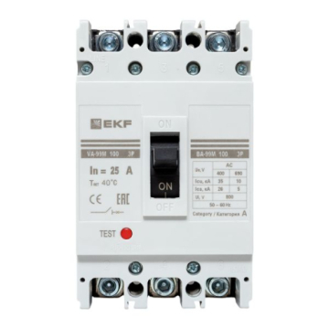 Автоматический выключатель EKF PROxima ВА-99М 100/ 25А 3P 35кА mccb99-100-25m